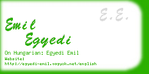 emil egyedi business card